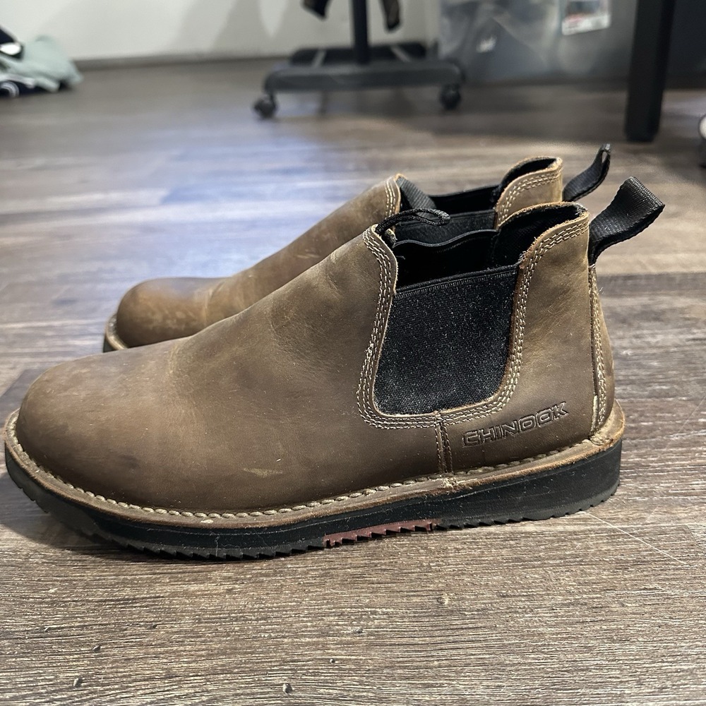 Chinook Romeo Heritage Full Grain Leather Slip-On Boots Men's Brown Shoe